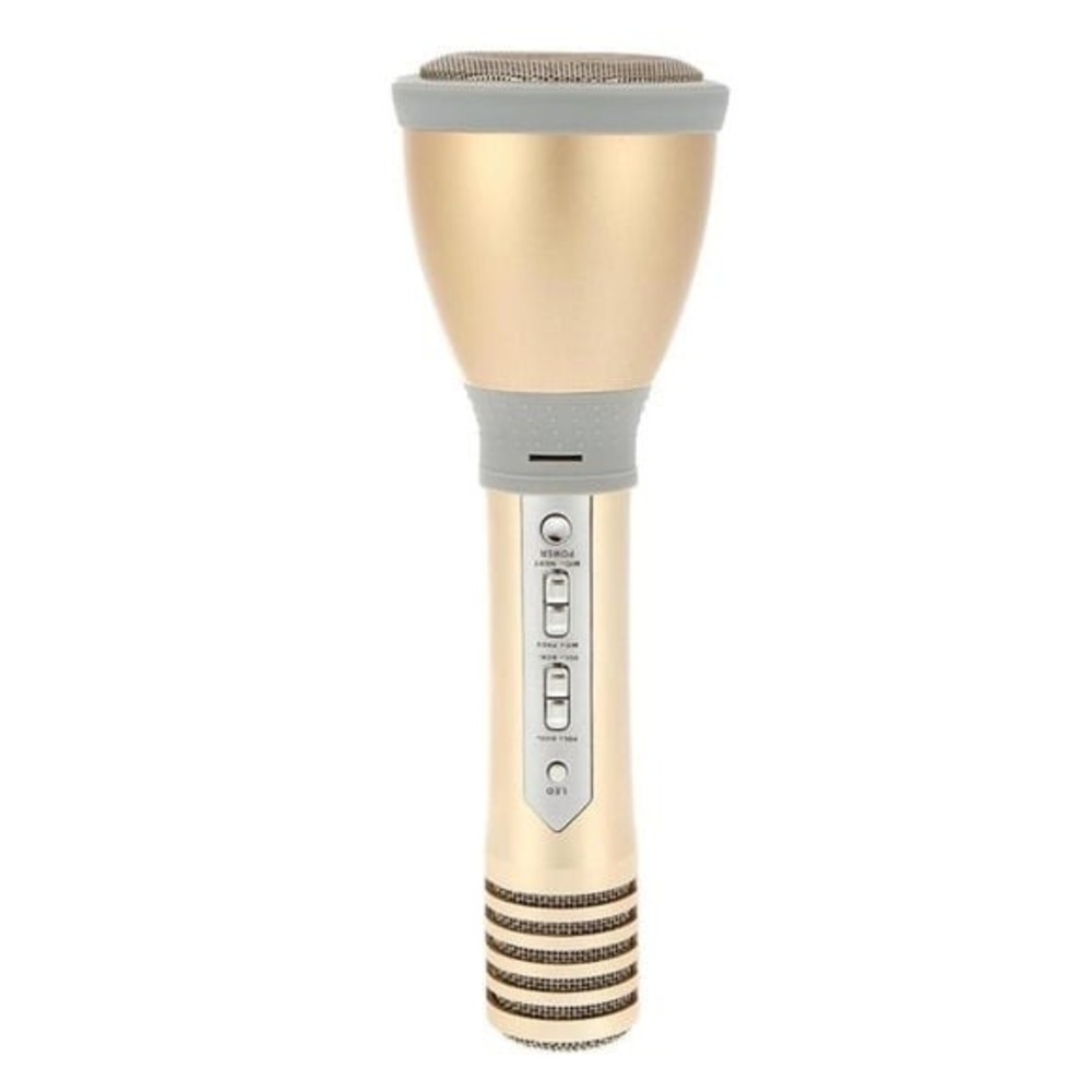 KM660 Mini Karaoke Player Wireless Bluetooth Condenser Microphone LED Light